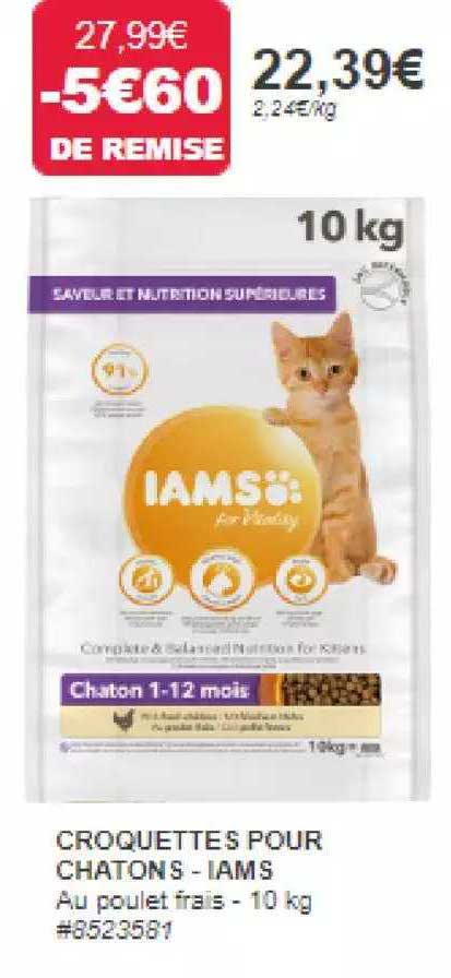 croquettes pour chatons - iams