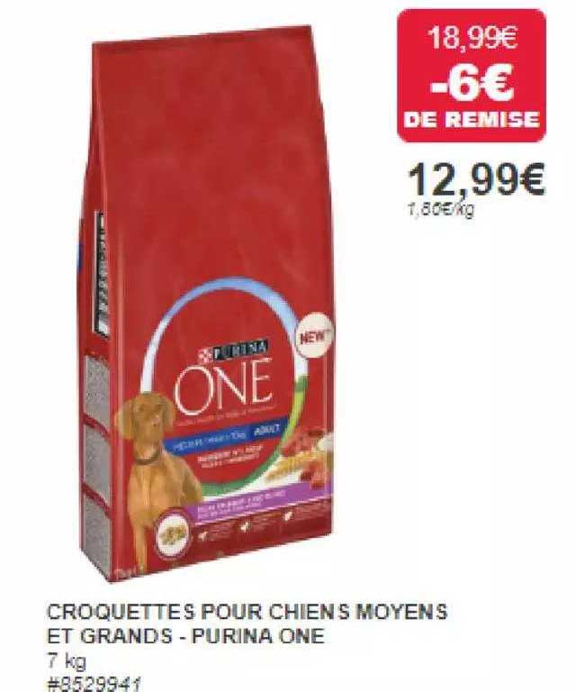 croquettes pour chiens moyens et grands - purina one