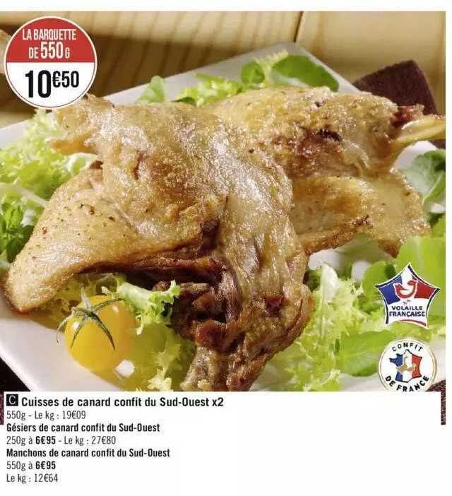 cuisses de canard confit du sud-ouest x2