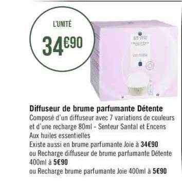 diffuseur de brume parfumante détente