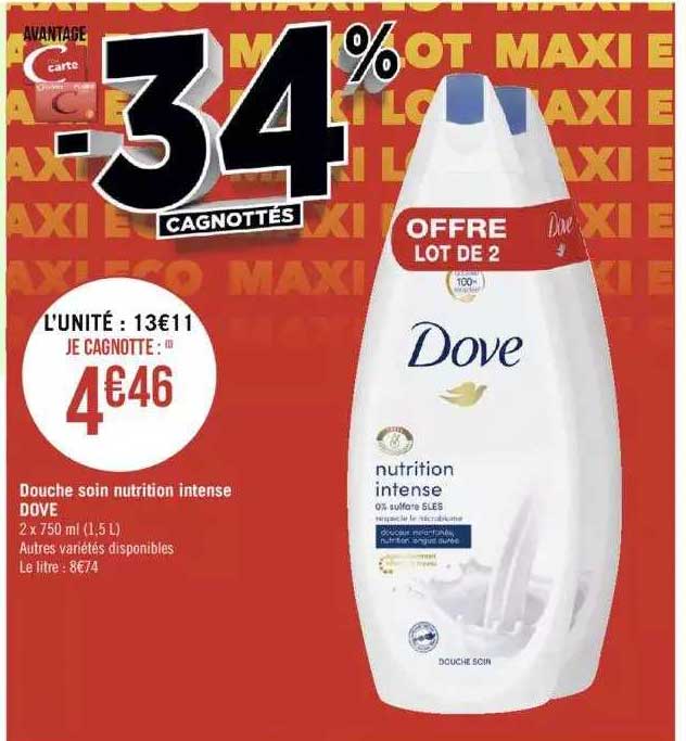 Douche Soin Nutrition Intense Dove