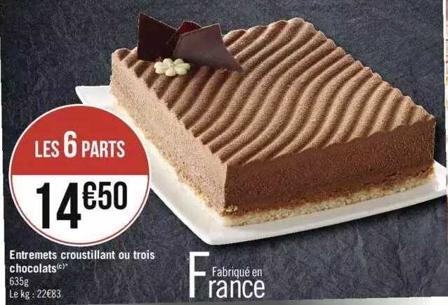 entremets croustillant ou trois chocolats