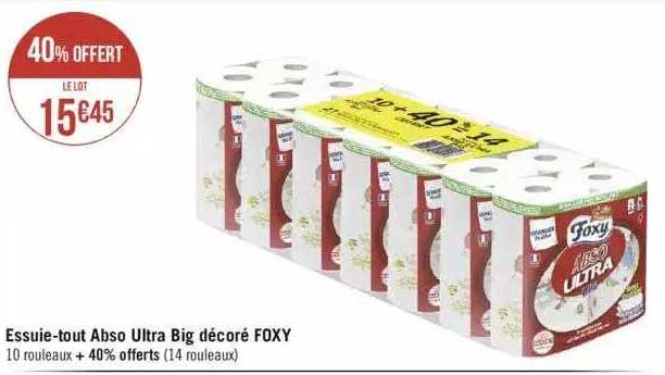 essuie-tout abso ultra big décoré foxy