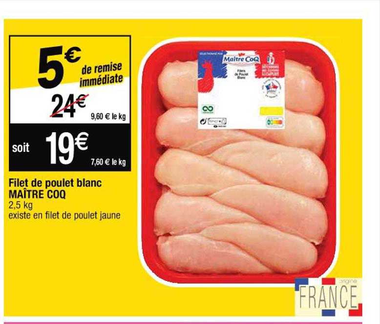 filet de poulet blanc maître coq