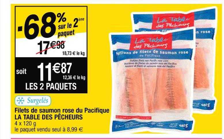 filets de saumon rose du pacifique la table des pêcheurs