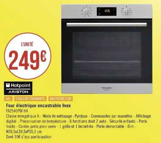 Four électrique Encastrable Inox Hotpoint Ariston