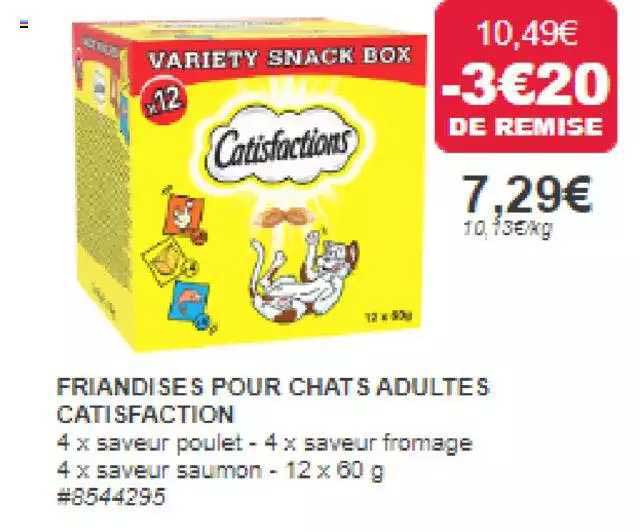 friandises pour chats adultes catisfaction