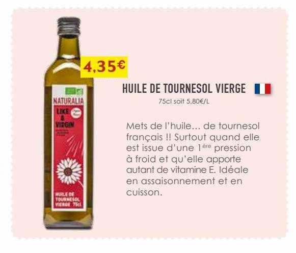 Huile De Tournesol Vierge