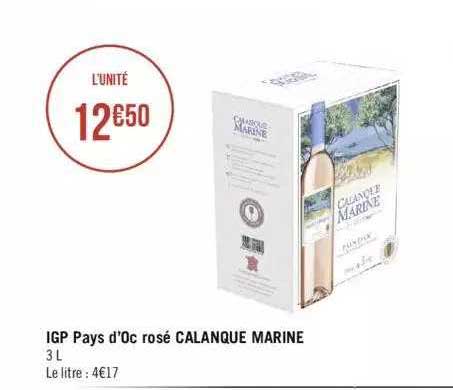 Igp Pays D'oc Rosé Calanque Marine