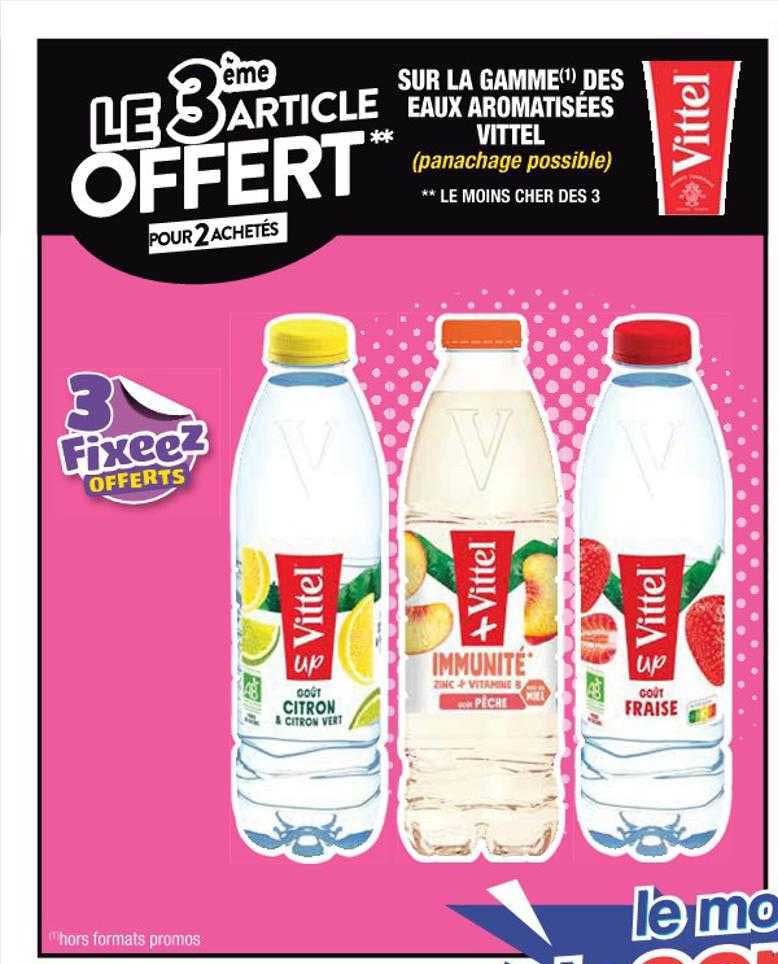 la gamme des eaux aromatisées vittel