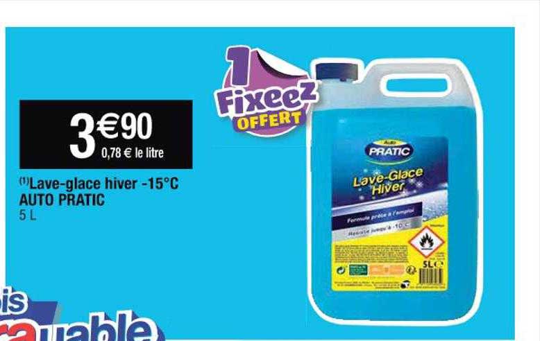 lave-glace hiver -15°c auto pratic