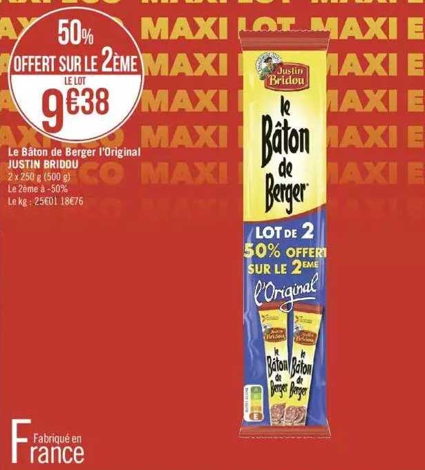 le bâton de berger l'original justin bridou