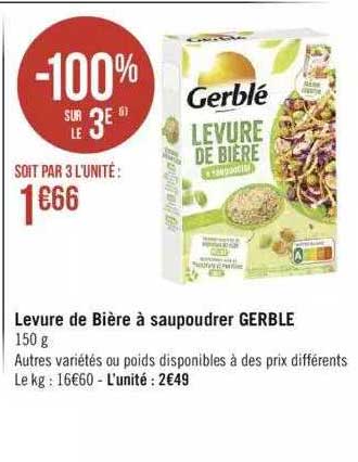 levure de bière à saupoudrer gerblé