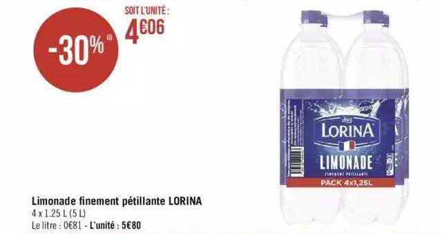 limonade finement pétillante lorina