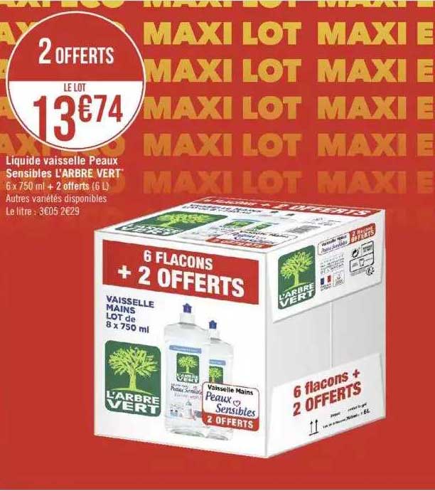 liquide vaisselle peaux sensibles l'arbre vert