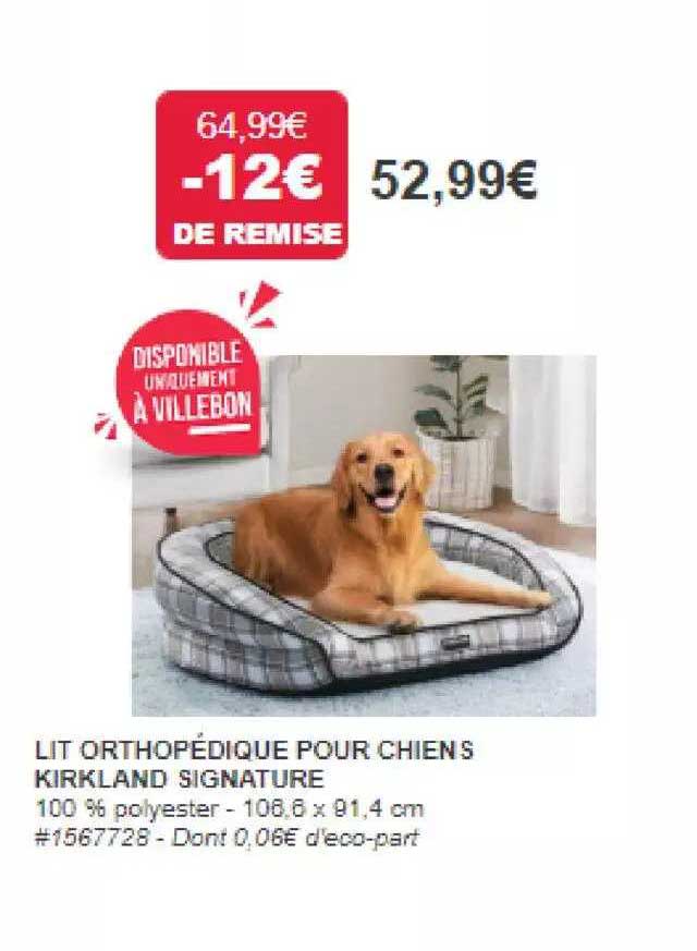 Lit Orthopédique Pour Chiens Kirkland Signature