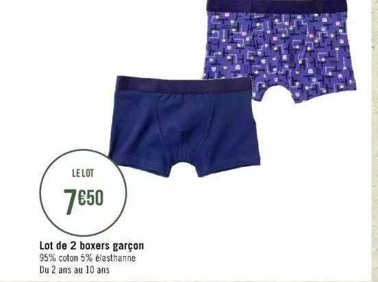 Lot De 2 Boxers Garçon