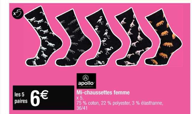mi-chaussettes femme apollo