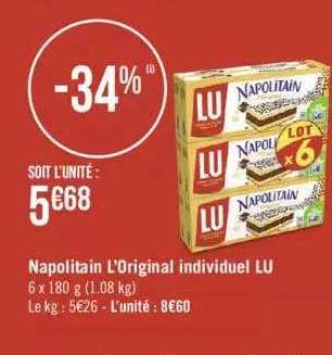 Napolitain L'original Individuel Lu