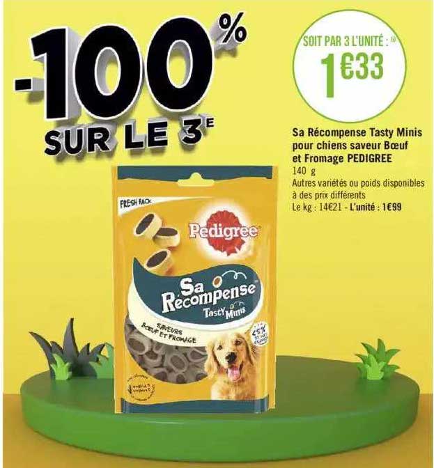 Sa Récompense Tasty Minis Pour Chiens Saveur Boeuf Et Fromage Pedigree
