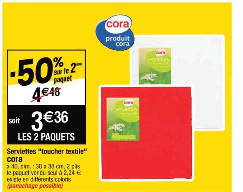 Serviettes "toucher Textile" Cora
