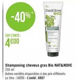 Shampooing Cheveux Gras Bio Nat & Nove