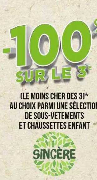 sous-vêtements et chaussettes enfant sincère