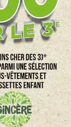 sous-vêtements et chaussettes enfant sincère