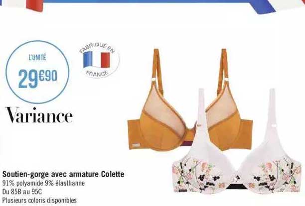 soutien-gorge avec armature colette variance