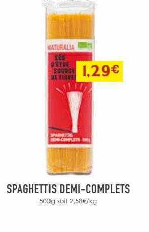 Spaghettis Demi-complets