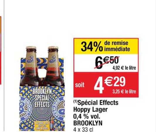 spécial effects hoppy lager 0,4% vol. brooklyn