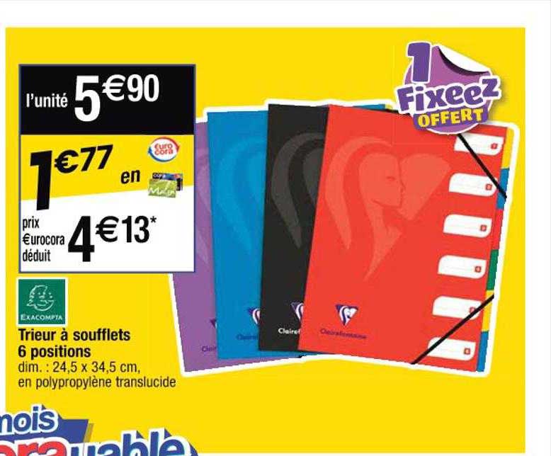 trieur à soufflets 6 positions exacompta