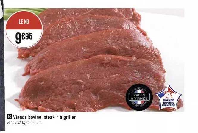 viande bovine steak*à griller