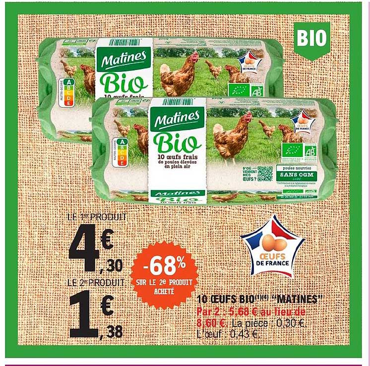 10 œufs Bio "matines"