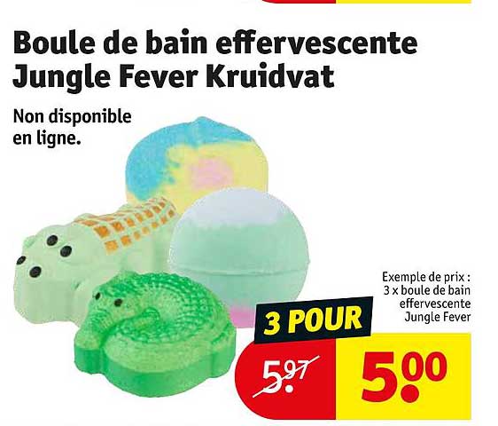 boule de bain effervescente jungle fever kruidvat