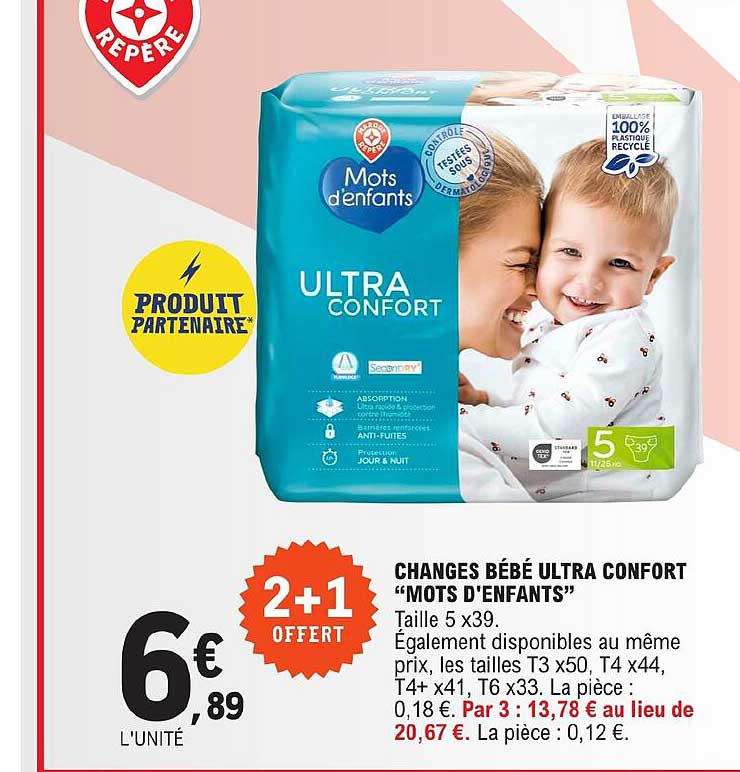 changes bébé ultra confort "mots d'enfants"