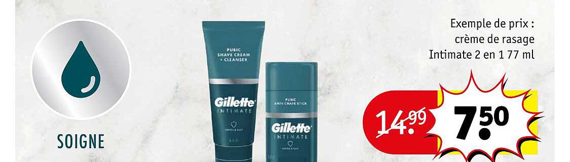 crème de rasage intimate 2 en 1 77 ml