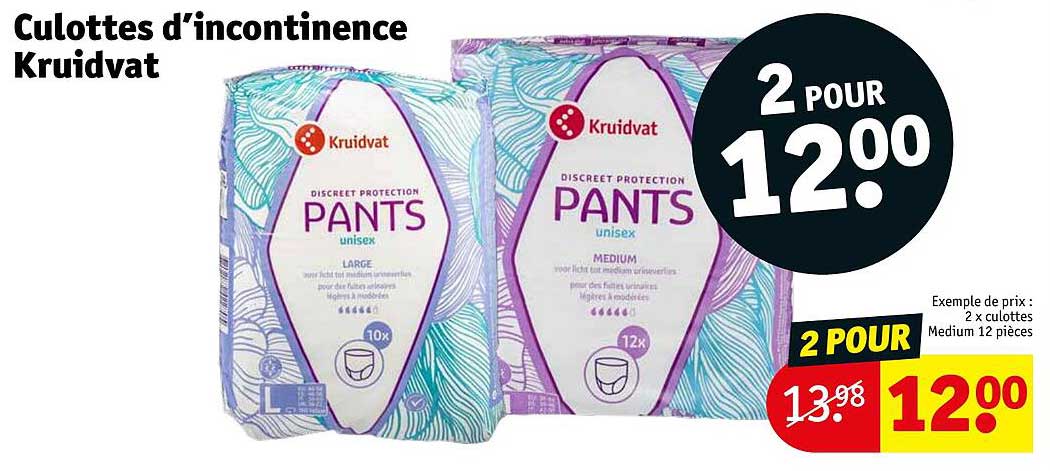 culottes d'incontinence kruidvat