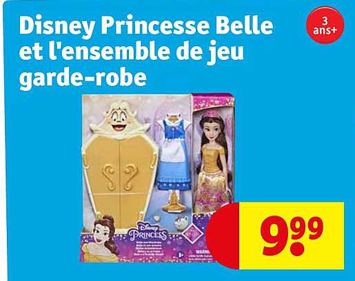 disney princesse belle et l'ensemble de jeu garde-robe