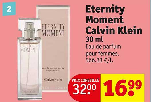 eau de parfum pour femmes eternity moment calvin klein 30 ml