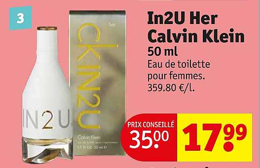 eau de toilette pour femmes in2U her calvin klein 50 ml