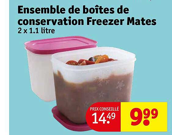 ensemble de boîtes de conservation freezer mates