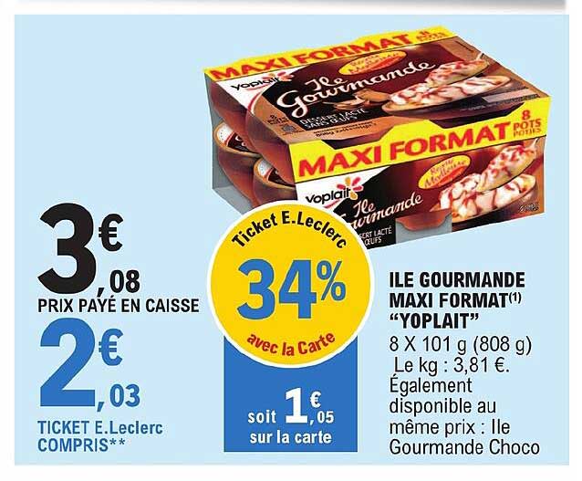 ile gourmande maxi format "yoplait"