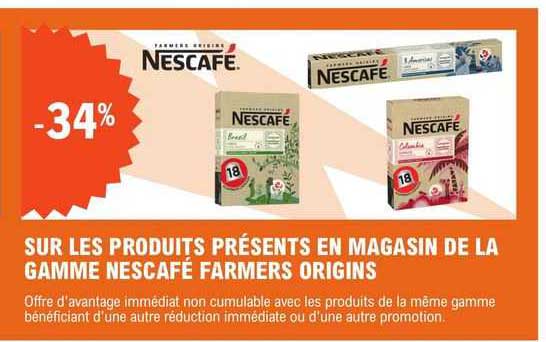 la gamme nescafé farmers origins
