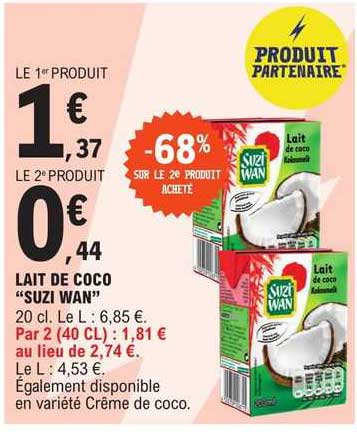 lait de coco "suzi wan"
