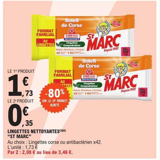 lingettes nettoyantes "st marc"