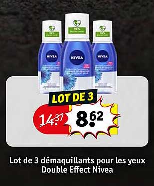 lot de 6 démaquillants pour les yeux double effect nivea