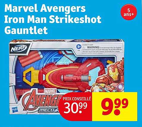 marvel avengers iron man strikeshot gauntlet
