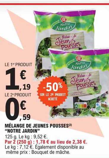 mélange de jeunes pousses "notre jardin"