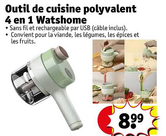 Outil De Cuisine Polyvalent 4 En 1 Watshome